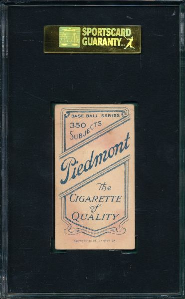 1909-1911 T206 Konetchy, Glove Near Ground, Piedmont Cigarettes SGC 40