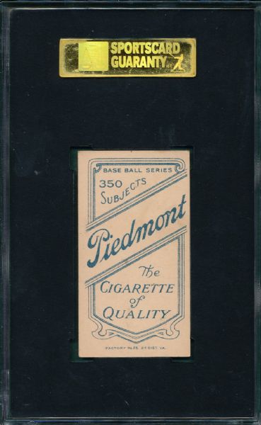 1909-1911 T206 Leifield, Pitching, Piedmont Cigarettes SGC 40