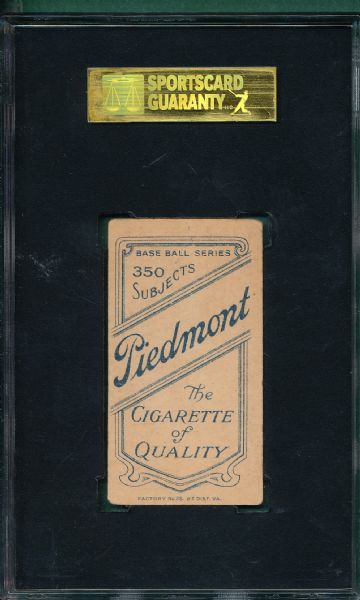 1909-1911 T206 Ganzel Piedmont Cigarettes SGC 40