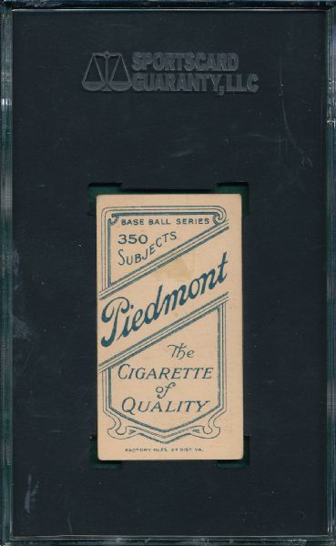 1909-1911 T206 Hayden Piedmont Cigarettes SGC 40