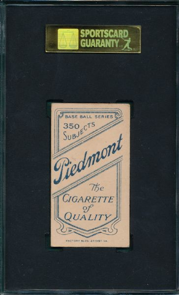 1909-1911 T206 Cravath Piedmont Cigarettes SGC 40