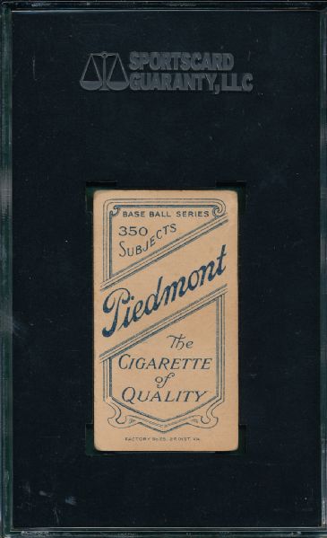 1909-1911 T206 McBride Piedmont Cigarettes SGC 40