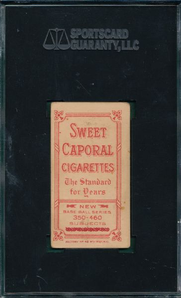 1909-1911 T206 Schlei, Portrait, Sweet Caporal Cigarettes SGC 40