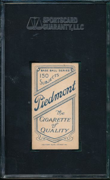 1909-1911 T206 Schlei, Catching, Piedmont Cigarettes SGC 40