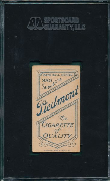 1909-1911 T206 Graham, Bill, Piedmont Cigarettes SGC 40