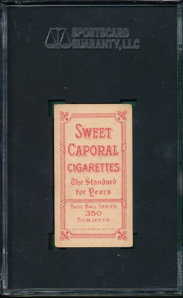 1909-1911 T206 Brown, Morecai, Chicago on Shirt, Sweet Caporal Cigarettes SGC 50