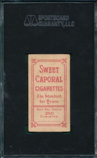 1909-1911 T206 Chance, Red Portrait, Sweet Caporal Cigarettes SGC 50
