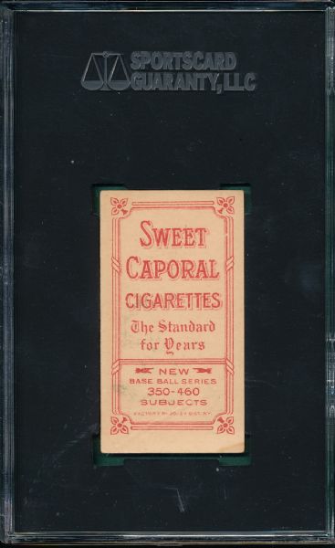 1909-1911 T206 Chance, Batting, Sweet Caporal Cigarettes SGC 45