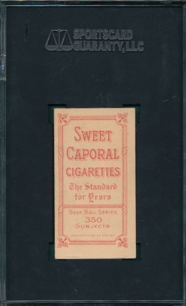 1909-1911 T206 Huggins, Portrait, Sweet Caporal Cigarettes SGC 50