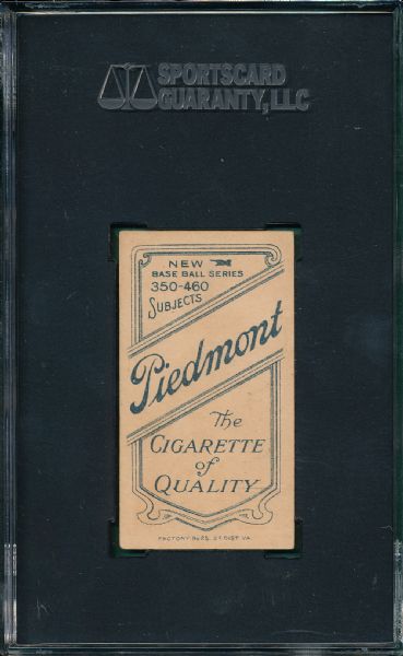 1909-1911 T206 Duffy Piedmont Cigarettes SGC 50