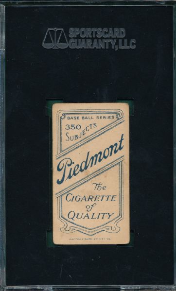 1909-1911 T206 Walsh Piedmont Cigarettes SGC 40
