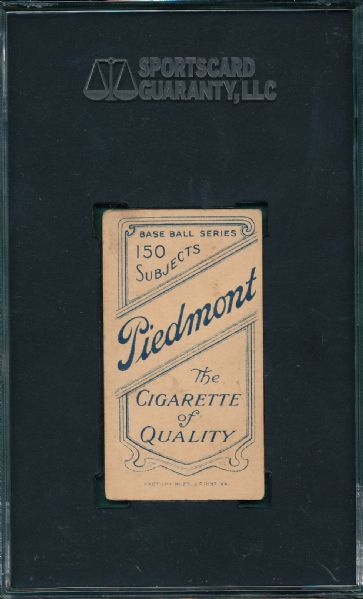 1909-1911 T206 Waddell, Throwing, Piedmont Cigarettes SGC 50