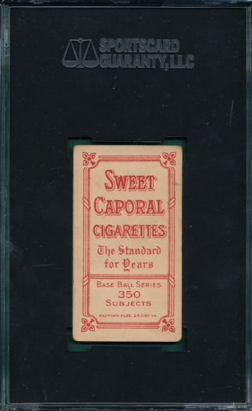 1909-1911 T206 Titus Sweet Caporal Cigarettes, Factory 25, SGC 30
