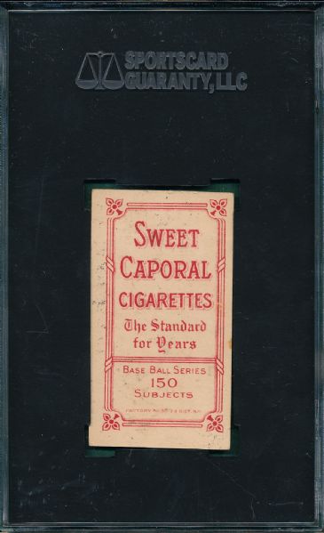 1909-1911 T206 Schaefer, Detroit, Sweet Caporal Cigarettes SGC Authentic