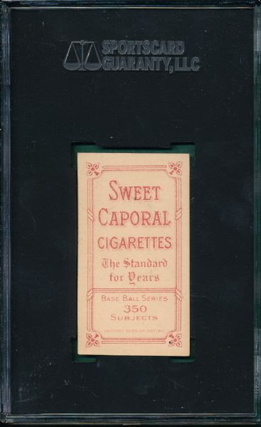 1909-1911 T206 Rucker, Portrait, Sweet Caporal Cigarettes SGC Authentic