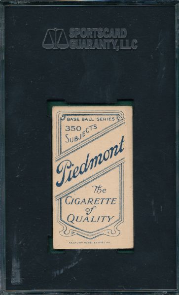 1909-1911 T206 Schirm Piedmont Cigarettes SGC Authentic