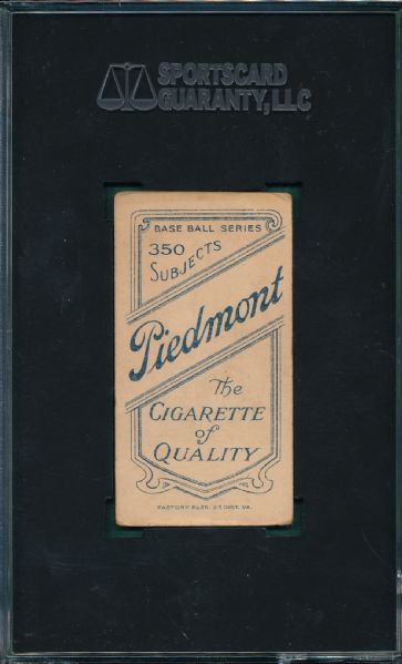 1909-1911 T206 Lentz Piedmont Cigarettes SGC 40 *Southern League*