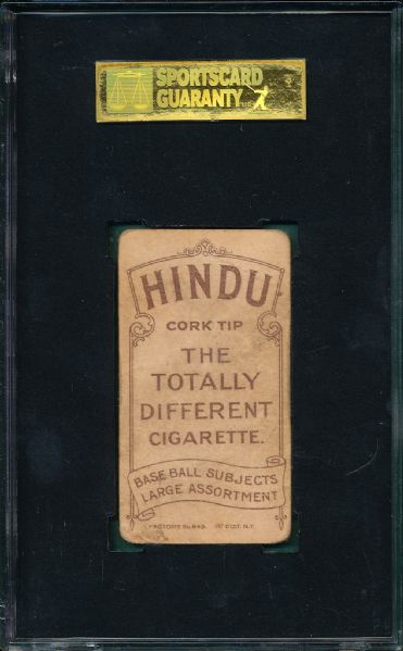 1909-1911 T206 Bransfield Hindu Cigarettes SGC 20