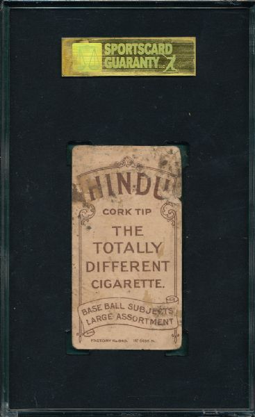 1909-1911 T206 Bresnahan, Portrait, Hindu Cigarettes SGC 10