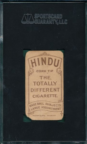 1909-1911 T206 Davis, George, Hindu Cigarettes SGC 10