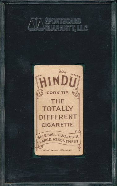 1909-1911 T206 Davis, H., Hindu Cigarettes SGC 10