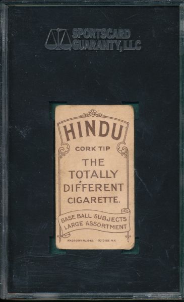 1909-1911 T206 Jones, Fielder, Portrait, Hindu Cigarettes SGC 20