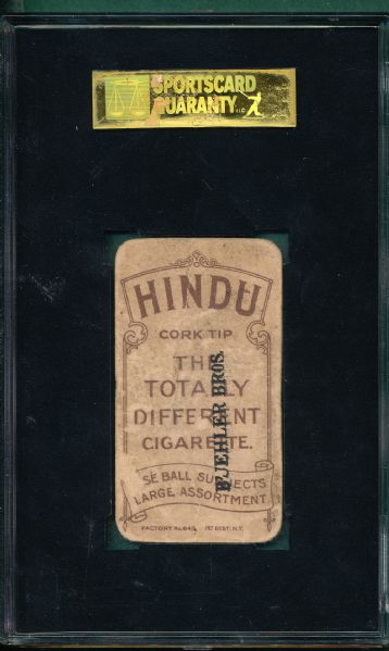 1909-1911 T206 Griffith, Portrait, Hindu Cigarettes SGC 10