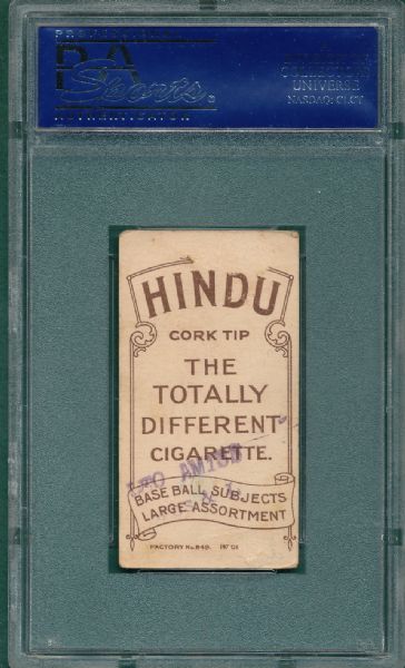 1909-1911 T206 McIntyre, Harry, Brooklyn, Hindu Cigarettes PSA 1 (MK)