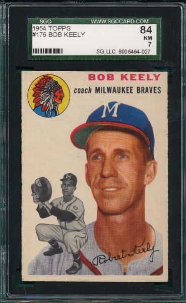 1954 Topps #176 Bob Kelly SGC 84