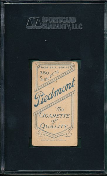 1909-1911 T206 Speaker Piedmont Cigarettes SGC 40
