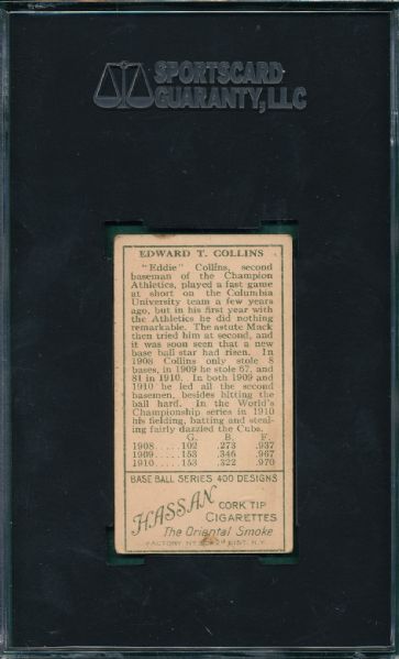 1911 T205 Collins, Mouth Closed, Cigarettes SGC 50