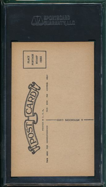 1948-52 Exhibit Football Mutoscope Postcard Back Bob Hoenschemeyer SGC 70