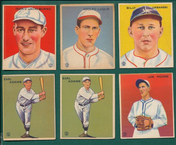 1933 Goudey Lot of (18) Hall of Famers W/ Luque