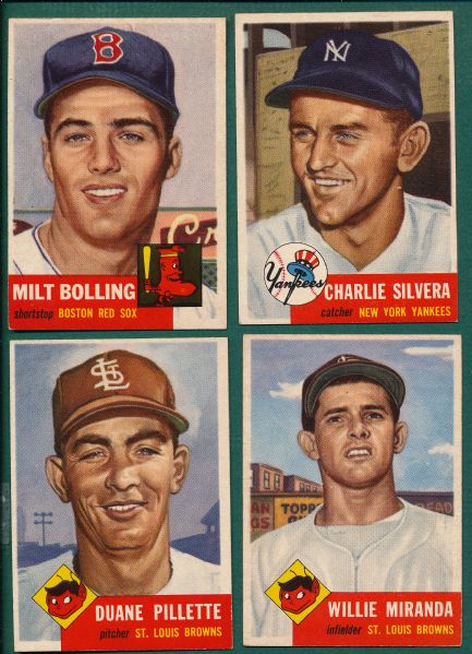 1953 Topps Lot of (12) Hi Numbers W/ (2) Bolling