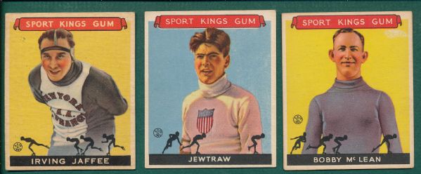 1933 Sports Kings Lot of (3) Ice Skaters W/ Jewtraw