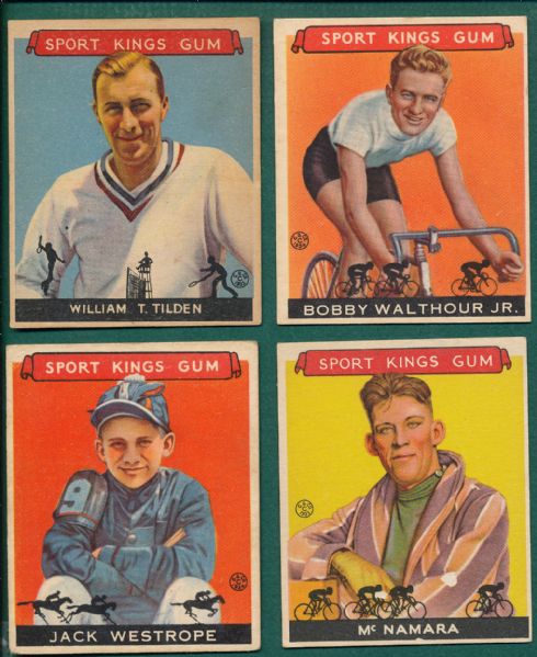 1933 Sports Kings Lot of (4) W/ Tilden