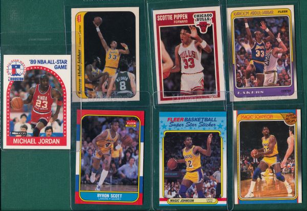 1971-89 Basketball HOFers, Stars and Rookies Grab Bag (37) Card Lot