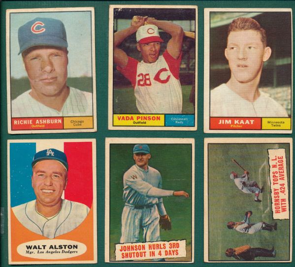 1961 Topps Lot of (198) Different W/ Ashburn