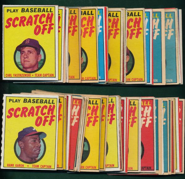 1970 Topps Scratch Offs Lot of (84) W/ (4) Aarons