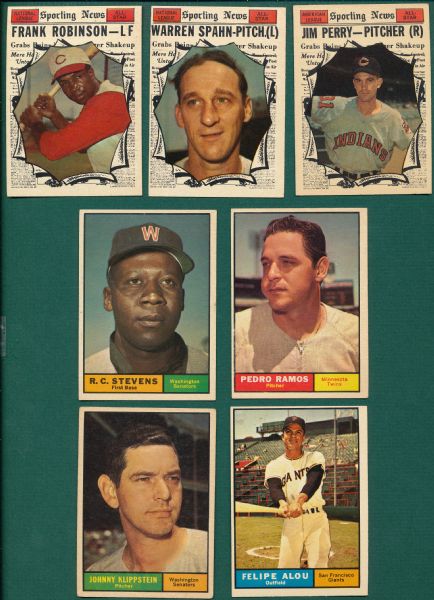 1961 Topps High Numbers Lot of (7) W/ Frank Robinson AS