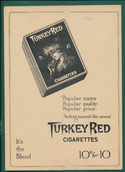 1909-1910 T3 Niles Turkey Red Cigarettes