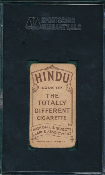 1909-1911 T206 Kling Hindu Cigarettes SGC 20 