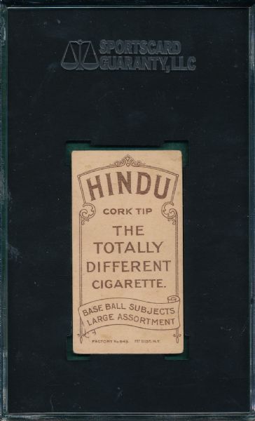 1909-1911 T206 Isbell Hindu Cigarettes SGC 20 