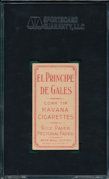 1909-1911 T206 Camnitz, Arm at Side, El Principe De Gales Cigarettes SGC Authentic