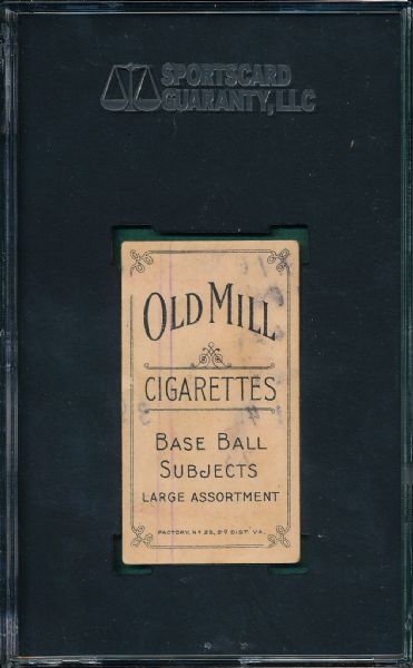 1909-1911 T206 Bates Old Mill Cigarettes SGC 20