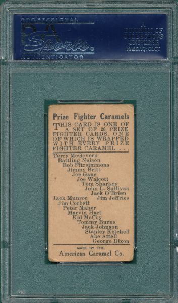 1910 E75 Abe Attell American Caramel PSA 2.5