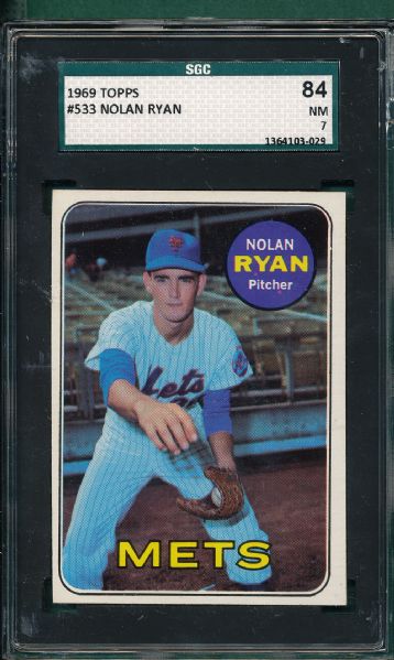 1969 Topps #533 Nolan Ryan SGC 84