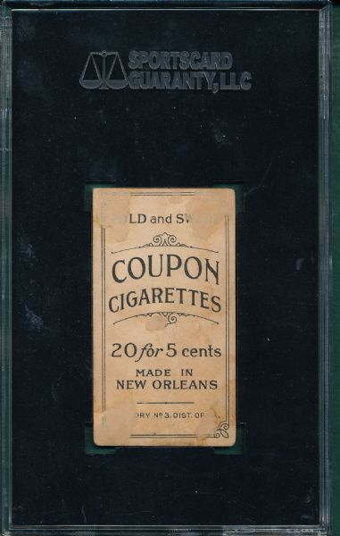 1914 T213-2 Danny Murphy Coupon Cigarettes SGC 10 *Federal League*