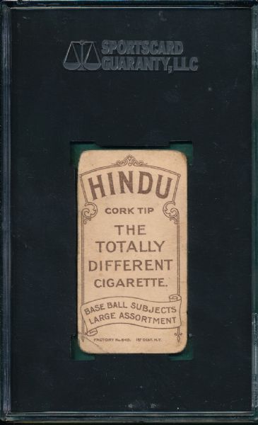 1909-1911 T206 Willis, Portrait, Hindu Cigarettes SGC 10 