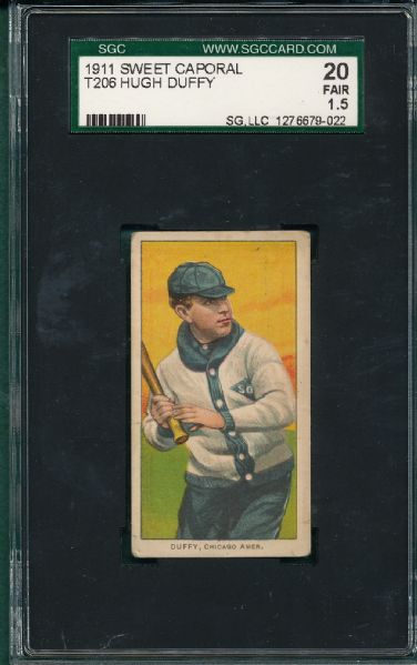 1909-1911 T206 Duffy Sweet Caporal Cigarettes SGC 20
